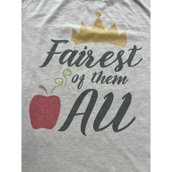 Disney Fairest of them All Bella Canvas Taupe TShirt Medium - Picture 2 of 4